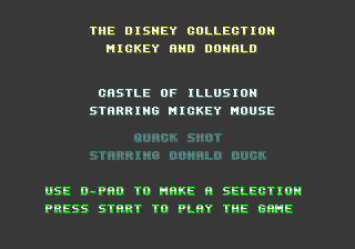 Disney Collection - Castle of Illusion & Quack Shot    